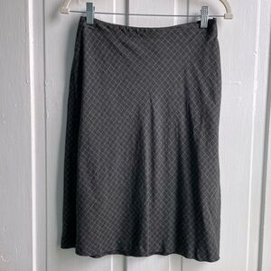 Vintage 90s 1999 Windowpane Plaid Grey Skirt